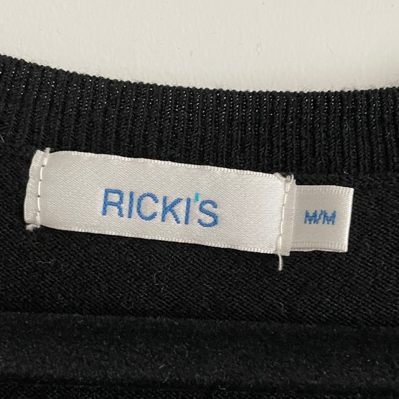 RICKIS Size Medium Black, Purple, White and Grey Sweater Vest - Picture 3 of 5